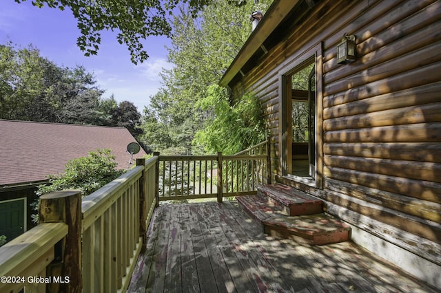 135 Sparrowhawk Lake Rd, Maryland, NY 12155 - view of wooden terrace