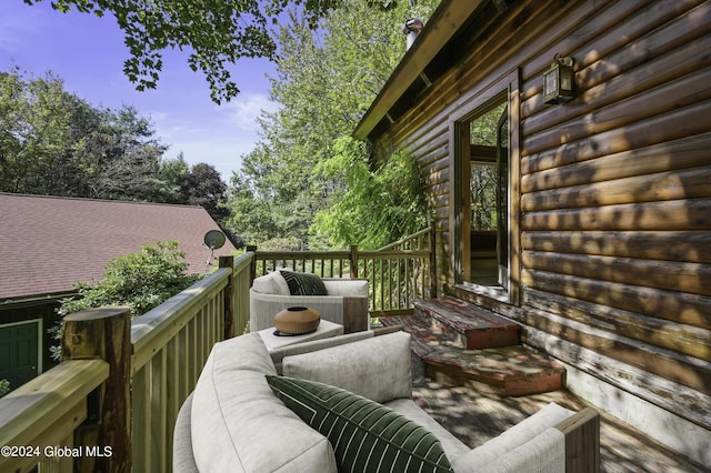 135 Sparrowhawk Lake Rd, Maryland, NY 12155 - deck with an outdoor hangout area