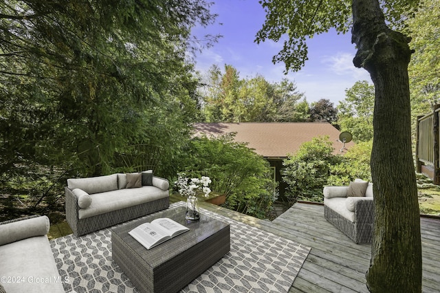 135 Sparrowhawk Lake Rd, Maryland, NY 12155 - wooden terrace with an outdoor living space