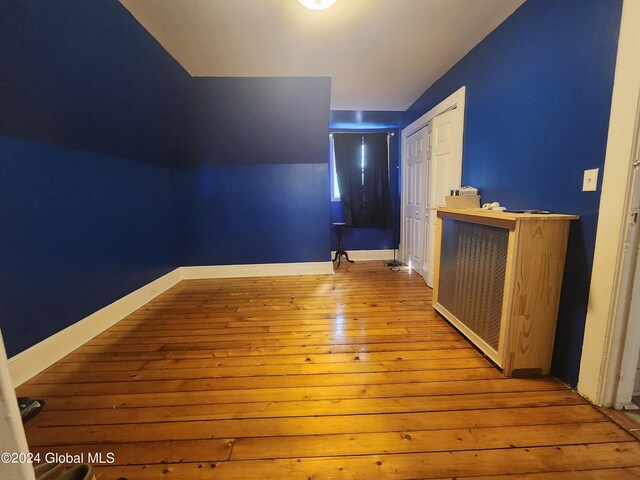 additional living space featuring light wood-type flooring