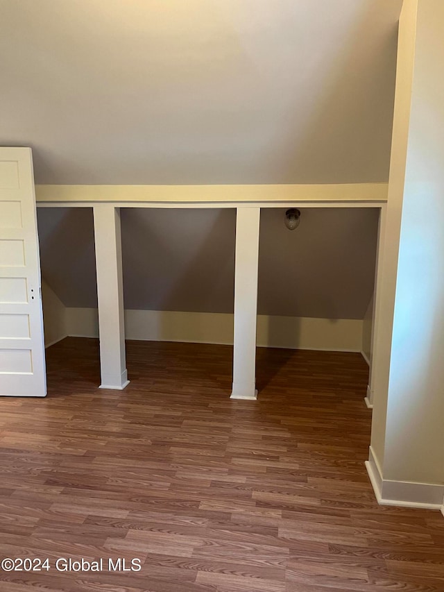 interior space with hardwood / wood-style flooring