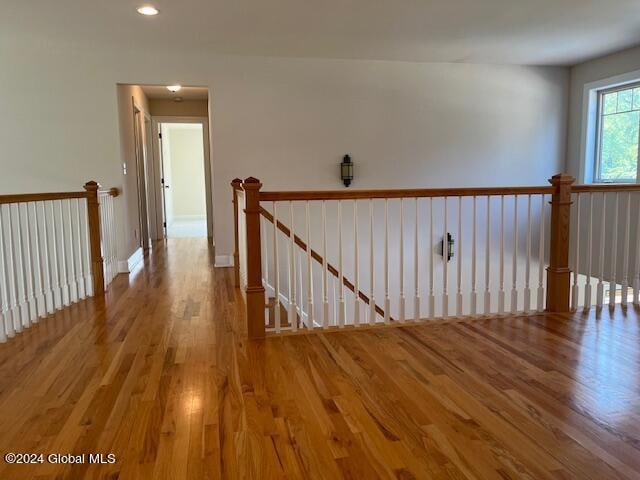 corridor featuring light hardwood / wood-style flooring