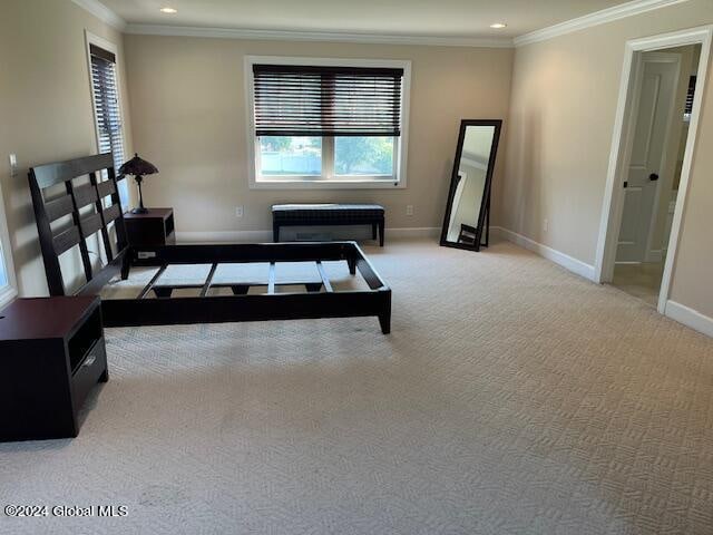 interior space featuring ornamental molding