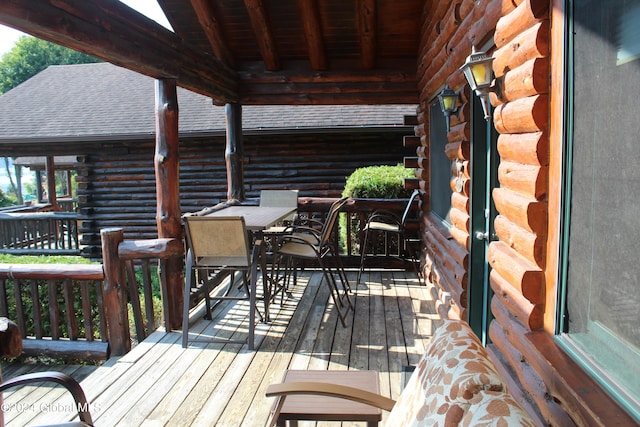 view of wooden deck