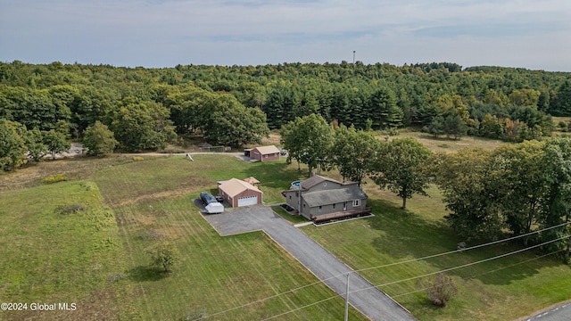 aerial view featuring a rural view