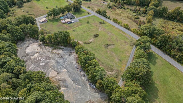 bird's eye view with a rural view