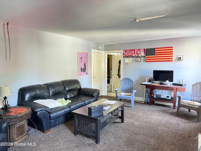 living room featuring carpet flooring