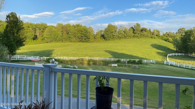 water view featuring a rural view