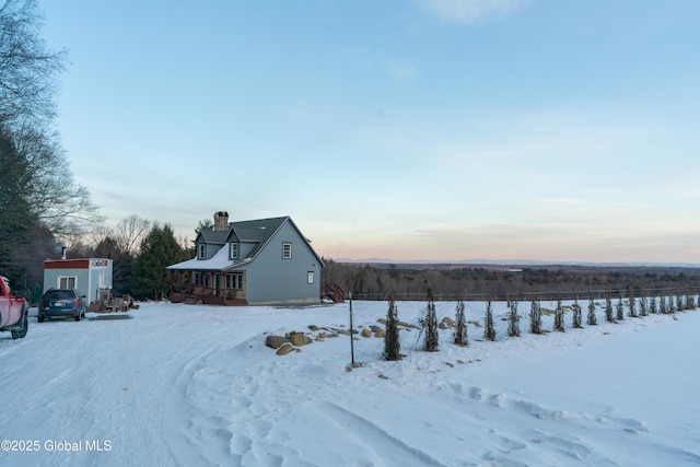 view of snowy yard