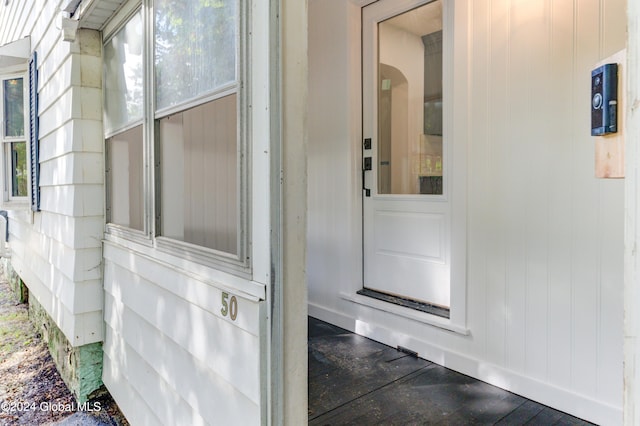 view of doorway to property