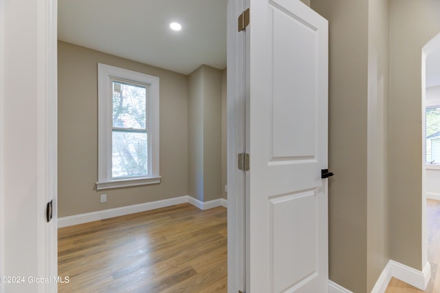 interior space featuring light hardwood / wood-style floors