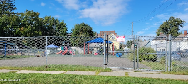 exterior space with a playground