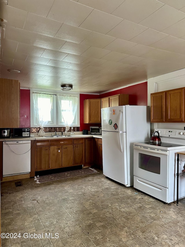 kitchen featuring white appliances