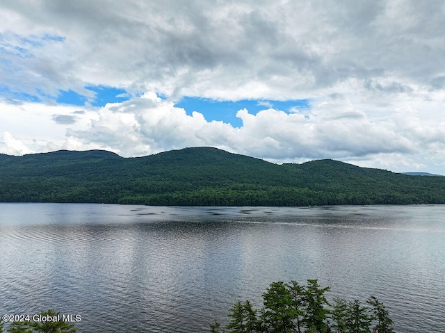 property view of water featuring a mountain view