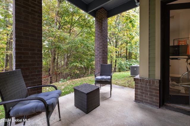 view of patio with cooling unit