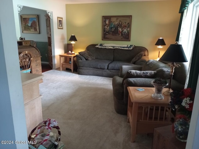 view of carpeted living room