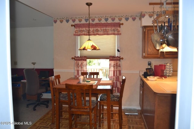 view of dining area