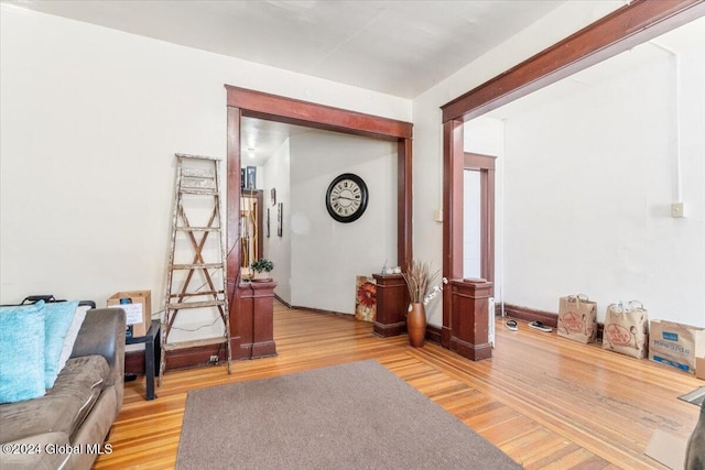 interior space featuring wood-type flooring