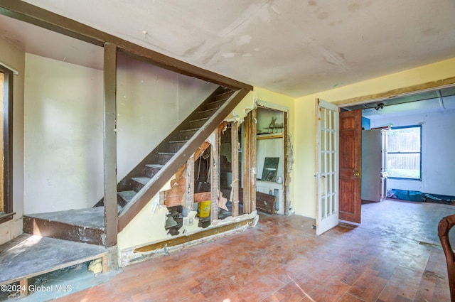 interior space featuring stairway