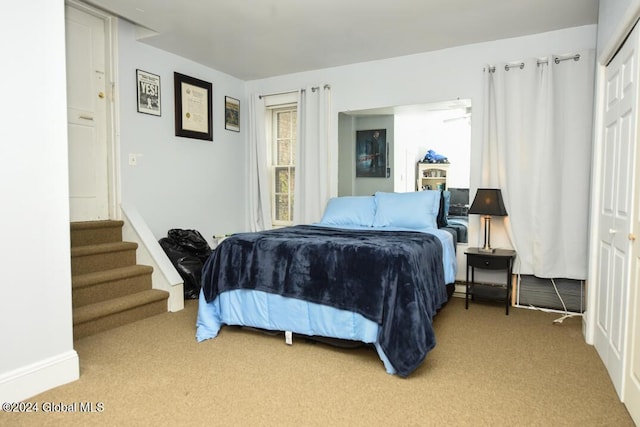 view of carpeted bedroom