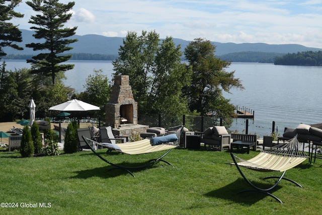 exterior space featuring a mountain view