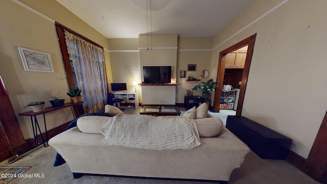 view of carpeted living room