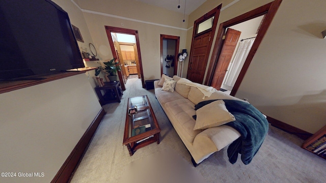 view of carpeted living room