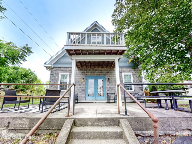 view of front of house with french doors