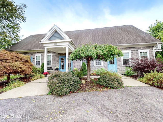 view of front of property with french doors