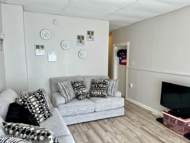 living room featuring hardwood / wood-style floors