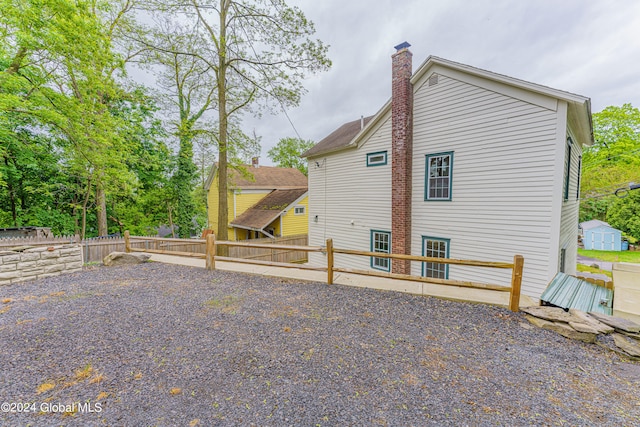 rear view of house with a deck