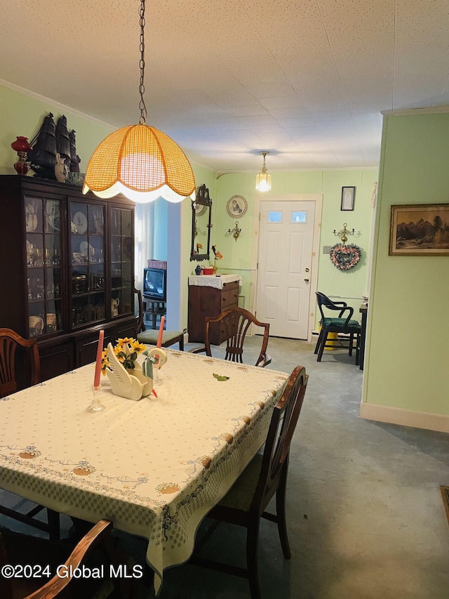 21 Pine Rd, Lake Luzerne, NY 12846 - carpeted dining area with baseboards