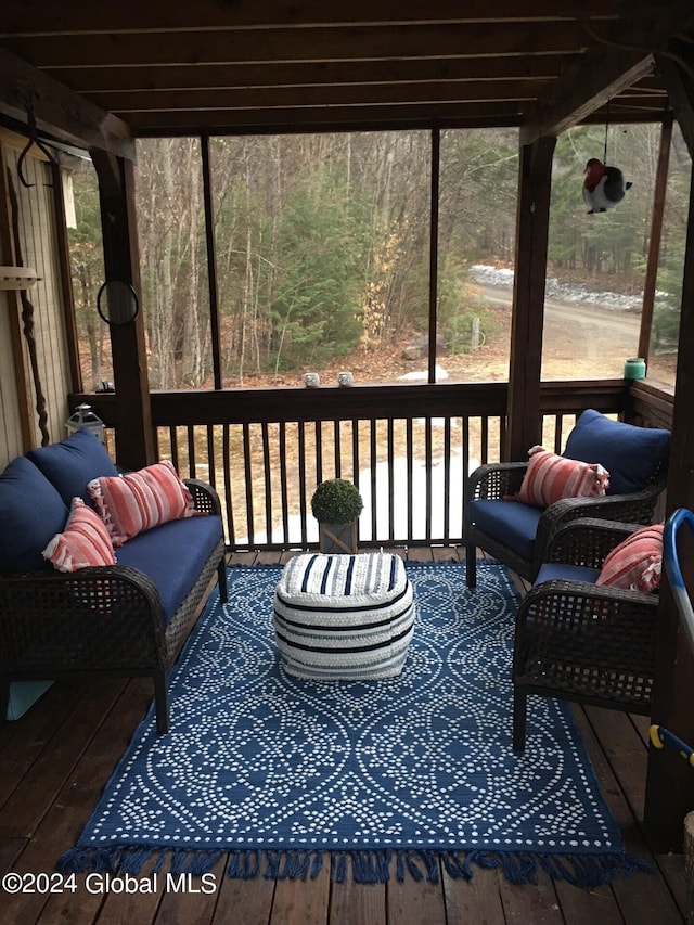 deck featuring an outdoor hangout area