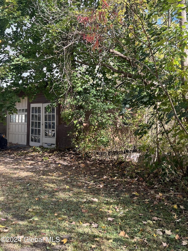 37 Hancock St, Fort Plain, NY 13339 - view of yard featuring french doors