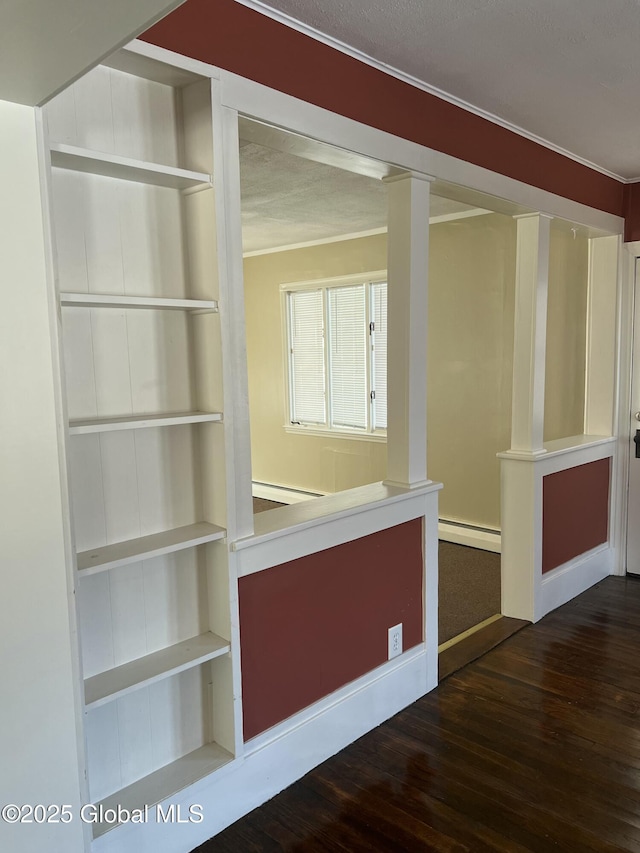 closet with baseboard heating