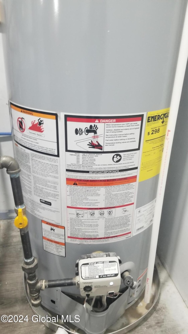 utilities featuring gas water heater