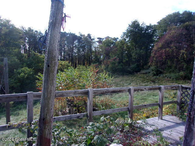 view of yard with a deck