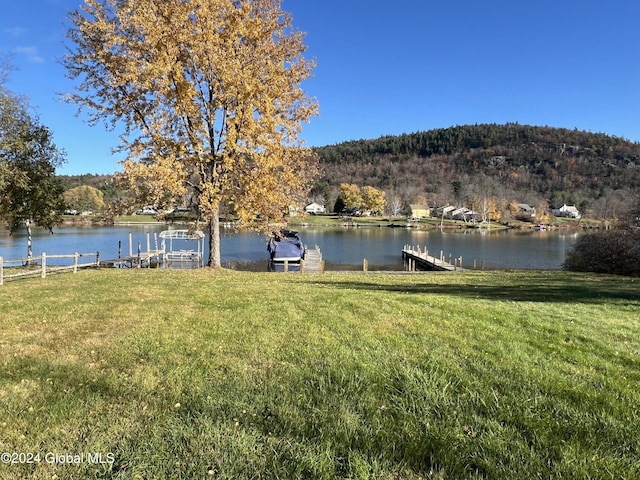 exterior space with a dock