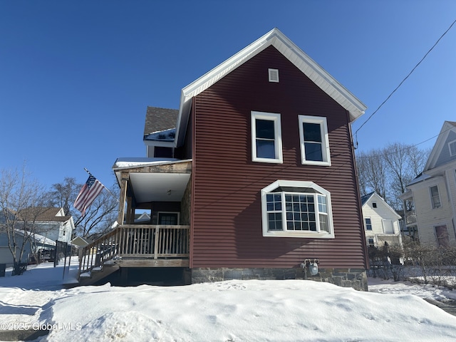 exterior space with covered porch