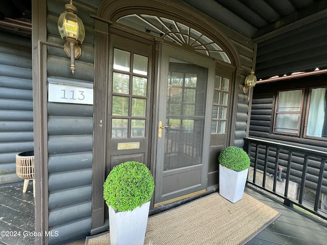 view of doorway to property