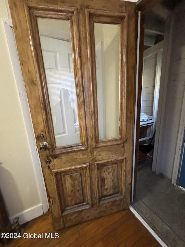 interior space with wood finished floors