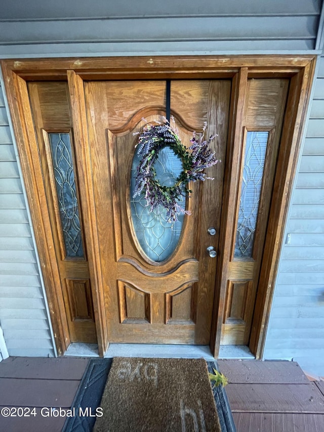 view of doorway to property