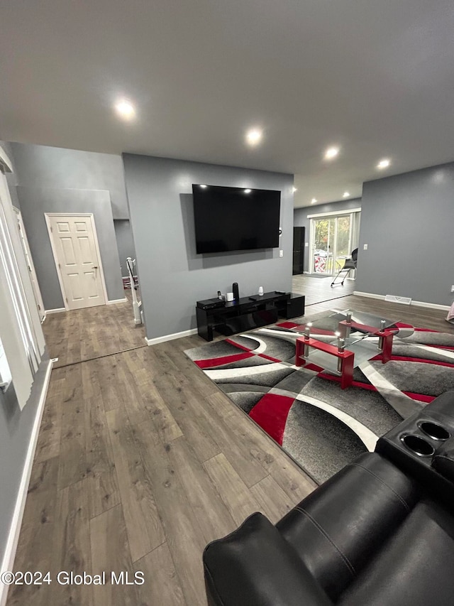 interior space featuring wood-type flooring