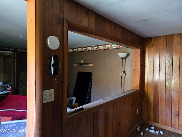 interior details with wood walls