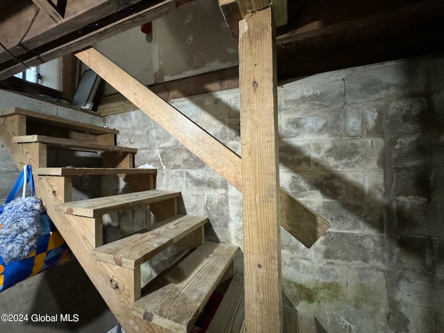 view of stairway