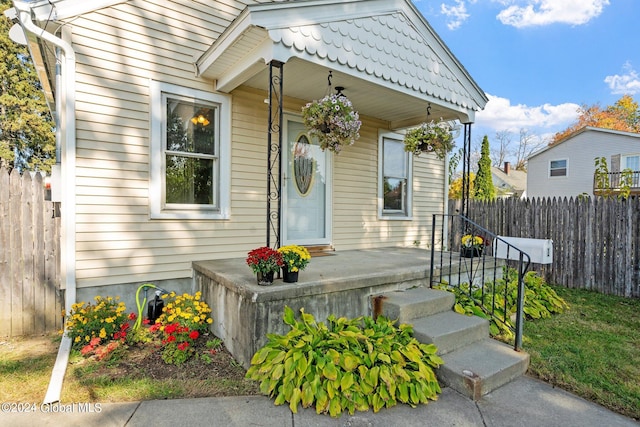 view of doorway to property