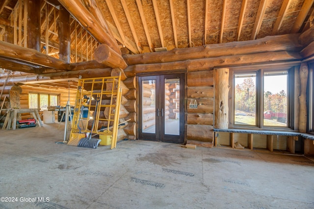 miscellaneous room featuring french doors