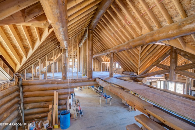 view of attic