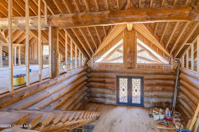 view of attic