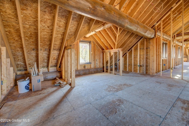 view of attic